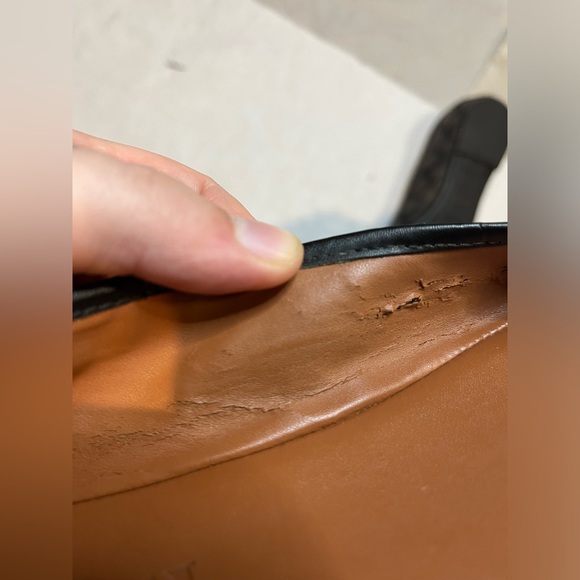 COACH C Logo Bea Black/Gray FeminineClassicDressy Charm Tassel Ballet Flats Sz 9 - Picture 10 of 12